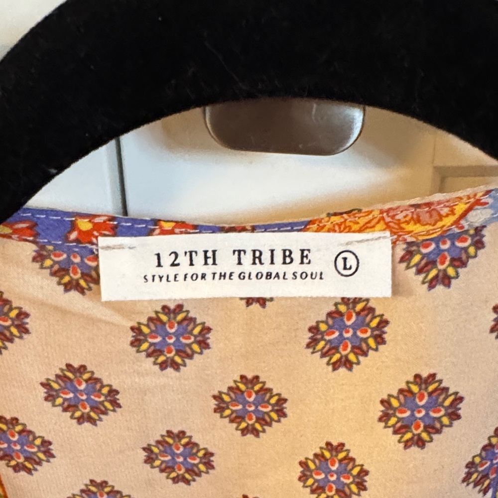 12th Tribe Multicolor Patterned Top NWT - image 2